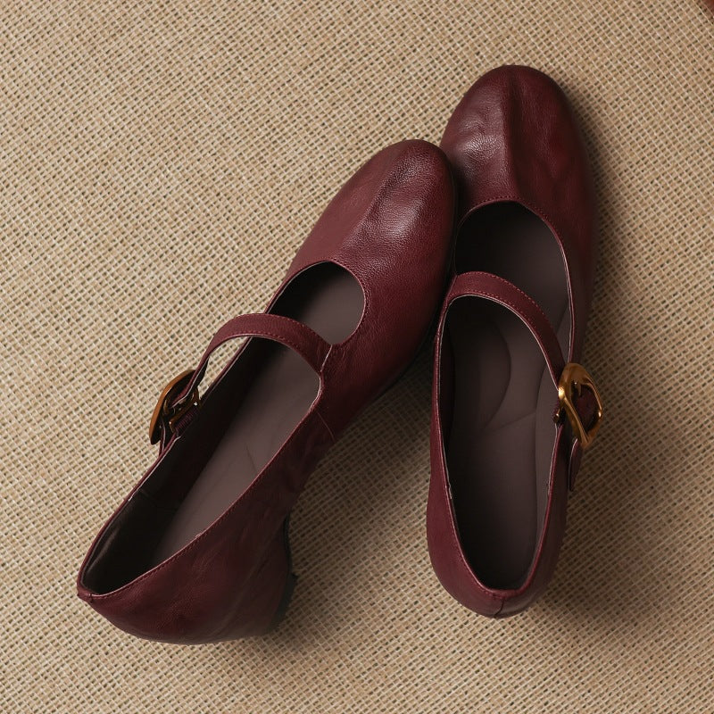 Glenara™ | Round-Toe Mary Jane Flat