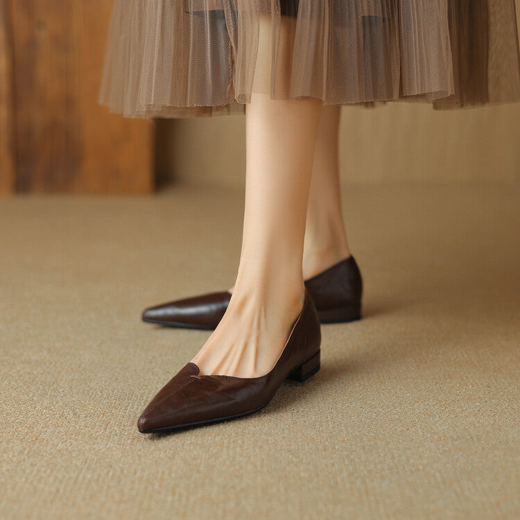 Women's Point Leather Flats