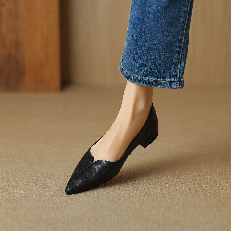 Women's Point Leather Flats