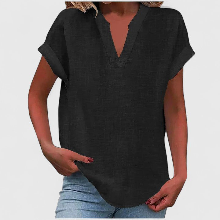 Comfortable V-Neck Blouse