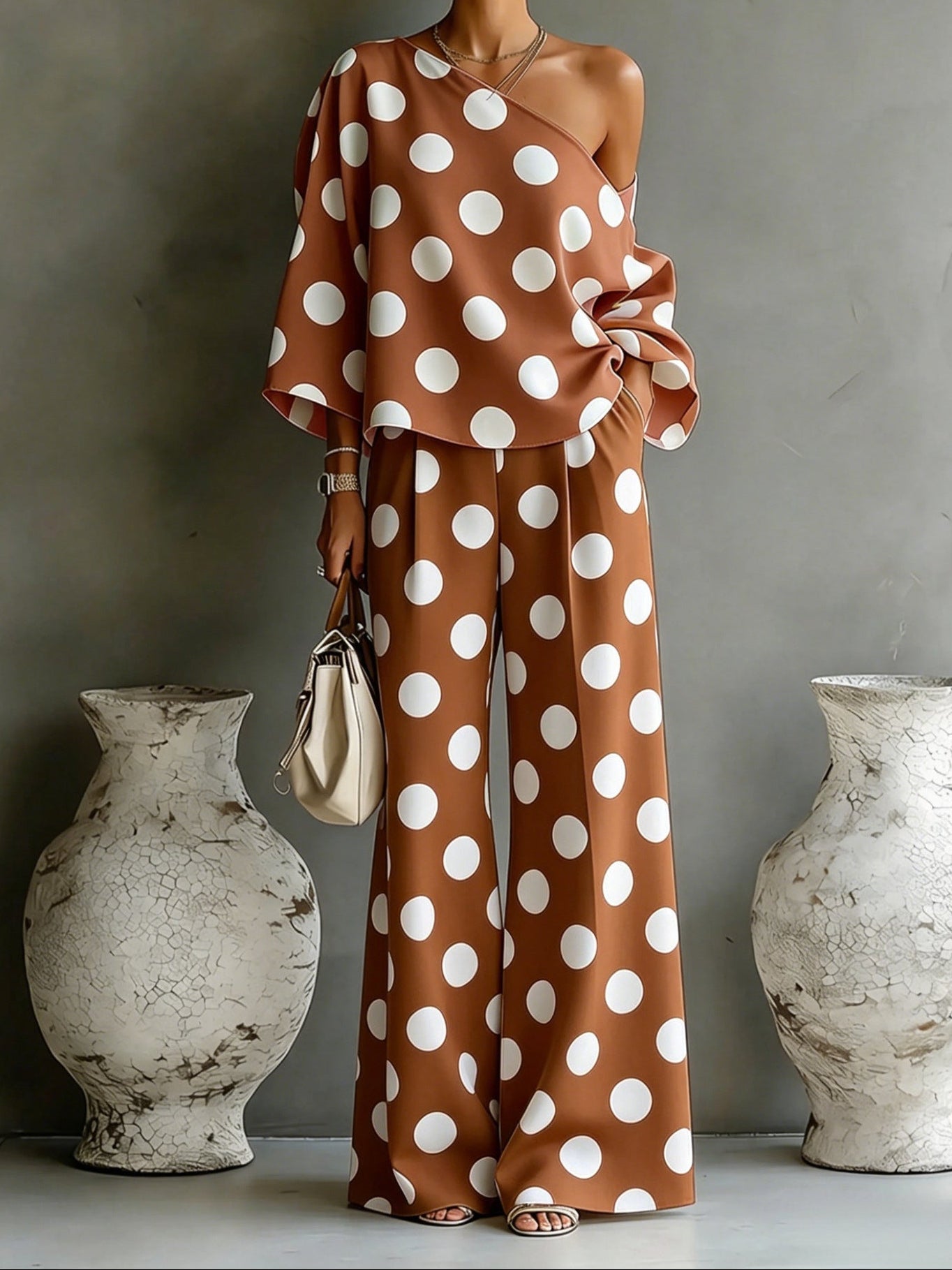 Vivienne™ | Elegant Polka Dot Two-Piece Set