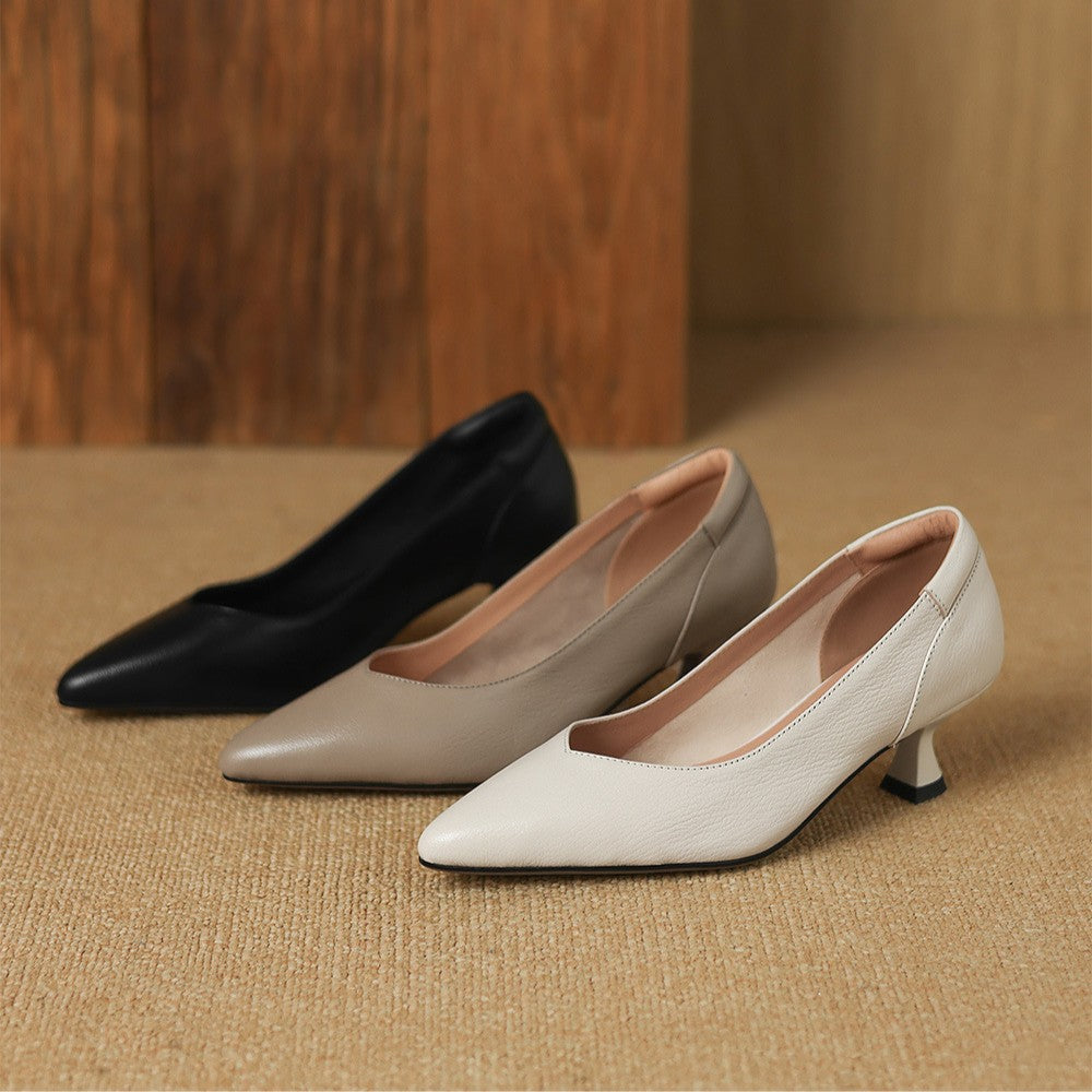 Women's Sculpt Leather Pumps