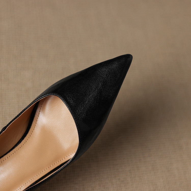 Women's Leather Low Pumps