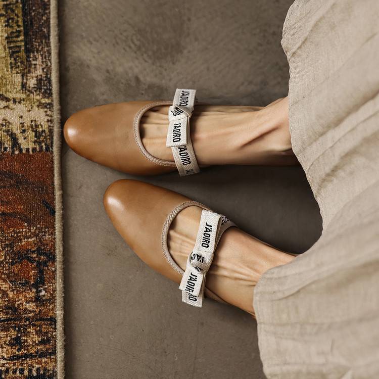 Women's Bow Leather Mules