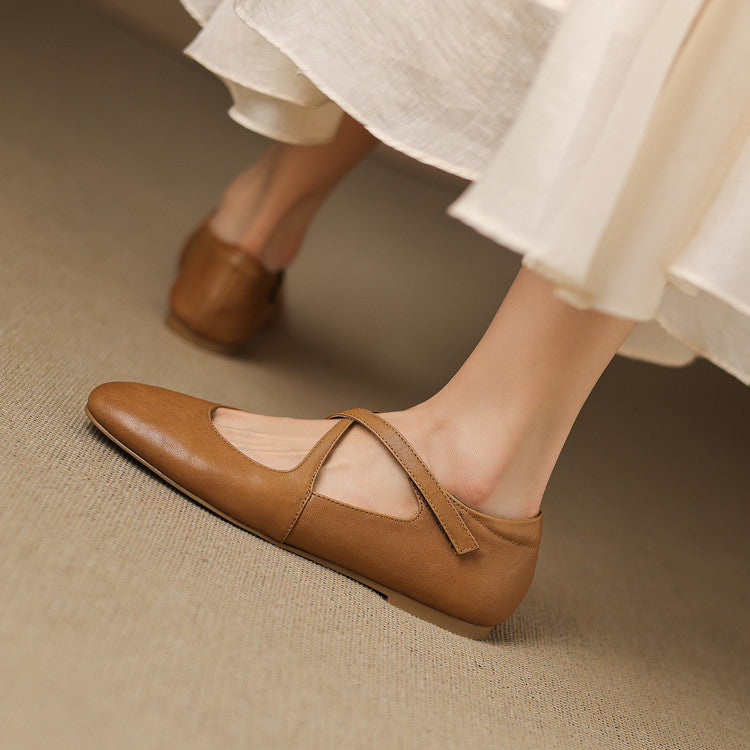 Ottavia™ | Cross-Strap Ballet Flats