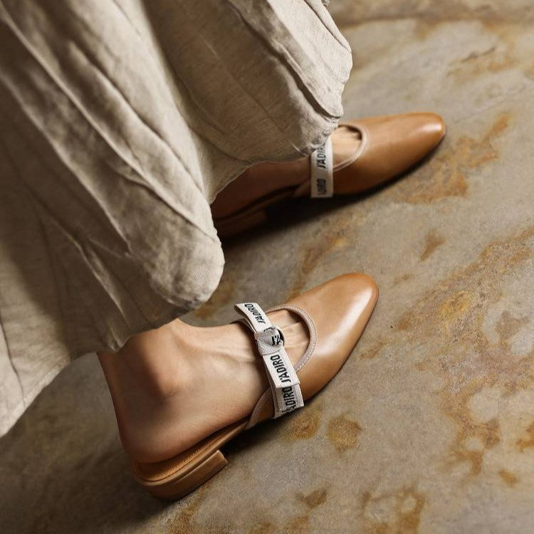 Women's Bow Leather Mules