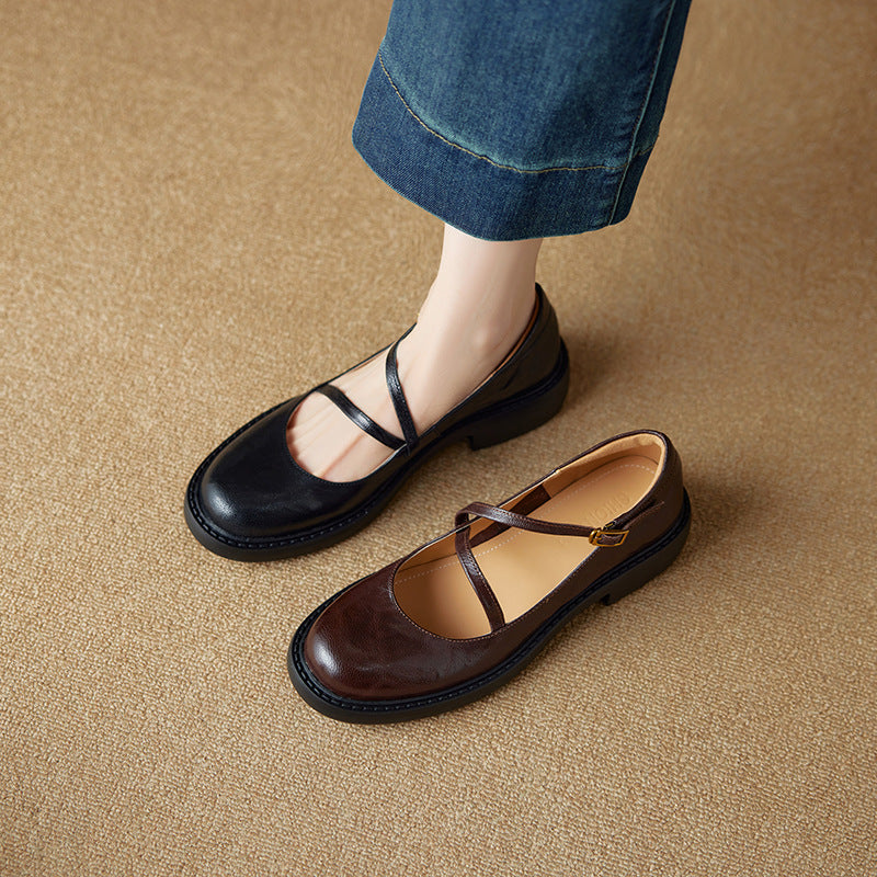 Women's Leather Mary Janes