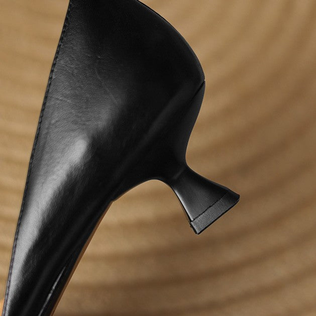 Women's Leather Kitten Heels