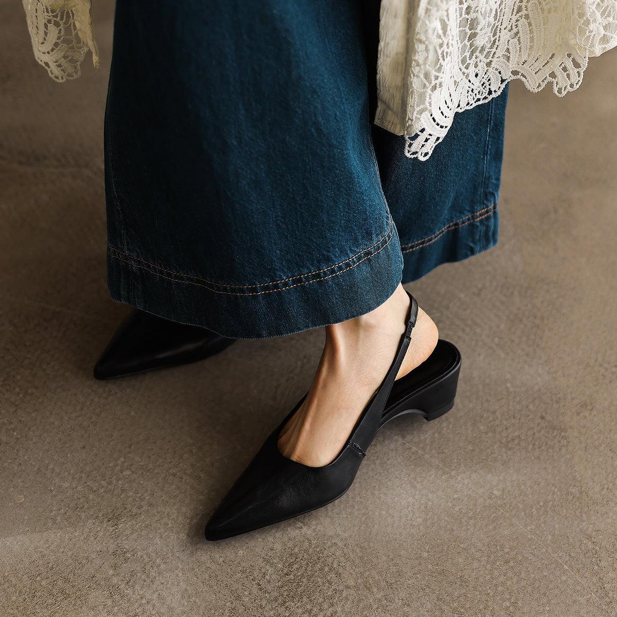 Women's Sculpt Leather Heels
