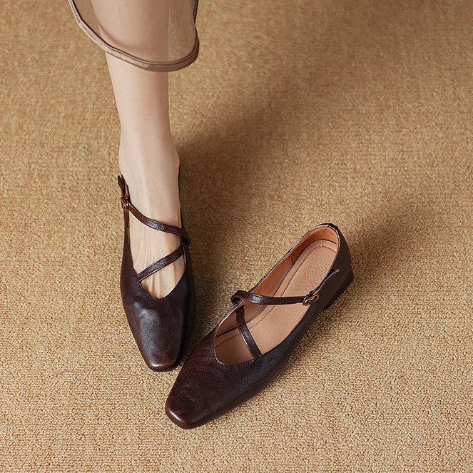 Women's Leather Mary Janes