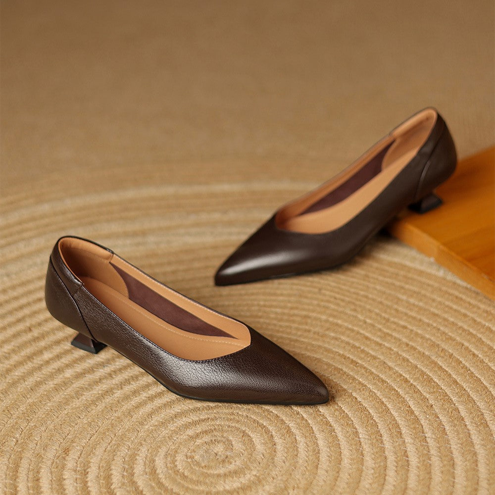 Women's Sculpted Leather Pumps