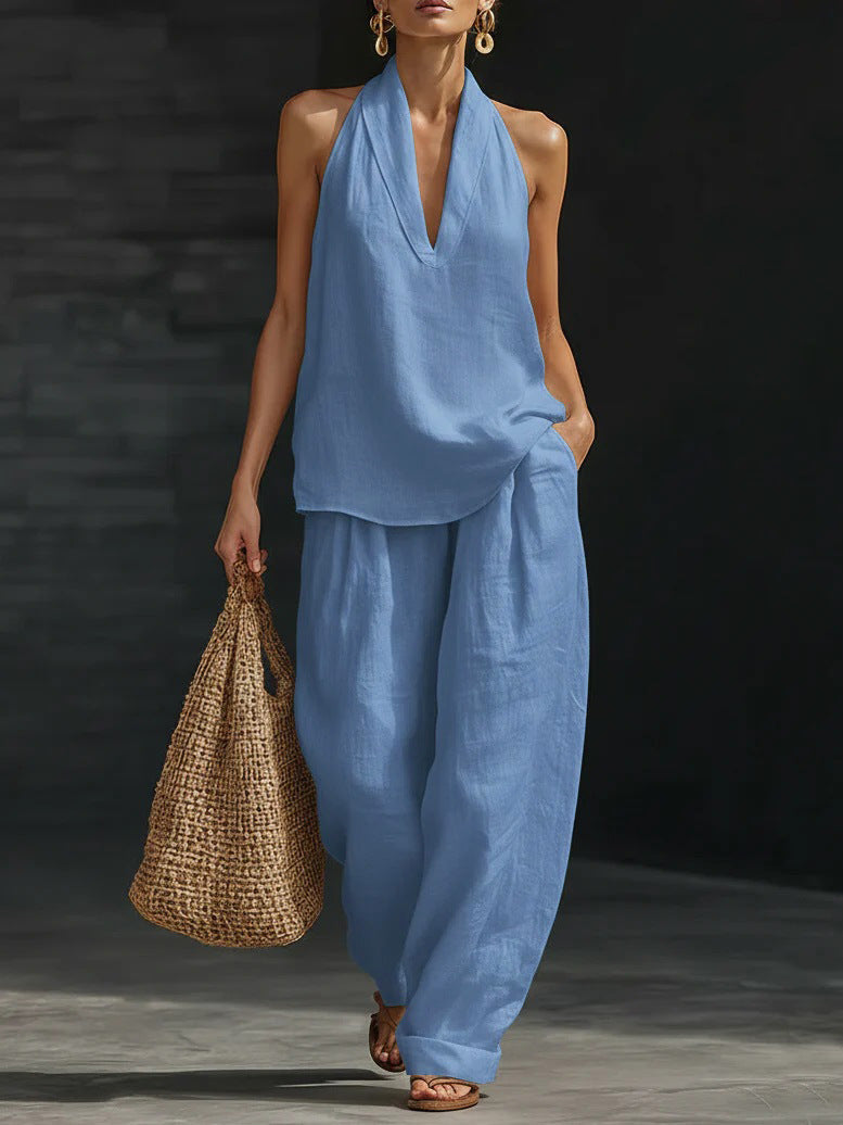 Zoë™ | Sleeveless Top & Wide-Leg Trouser Set