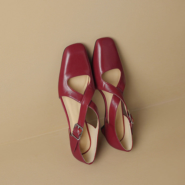 Women's D'Orsay Leather Heels