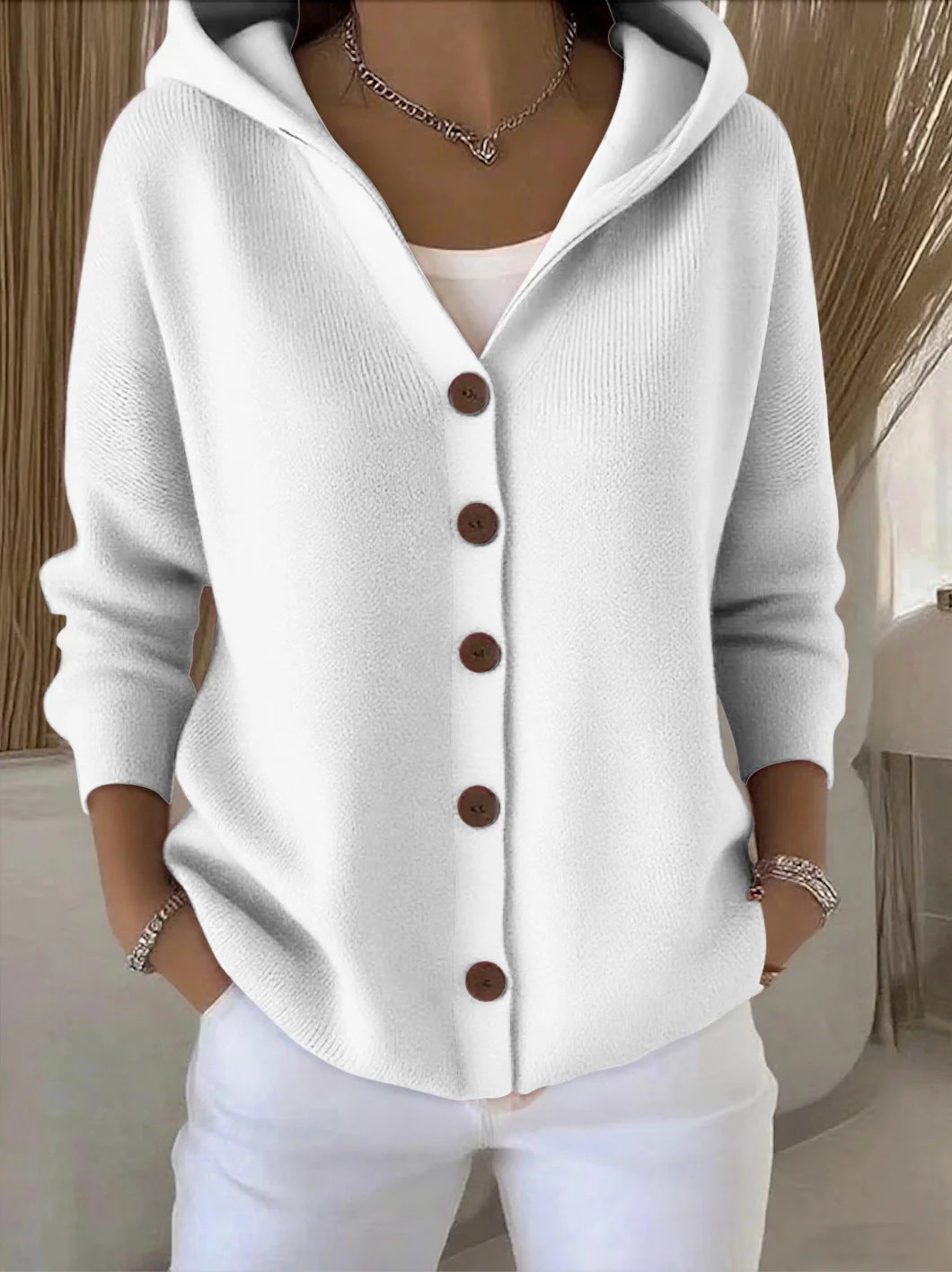 Rivette™ | Hooded Button-Up Cardigan