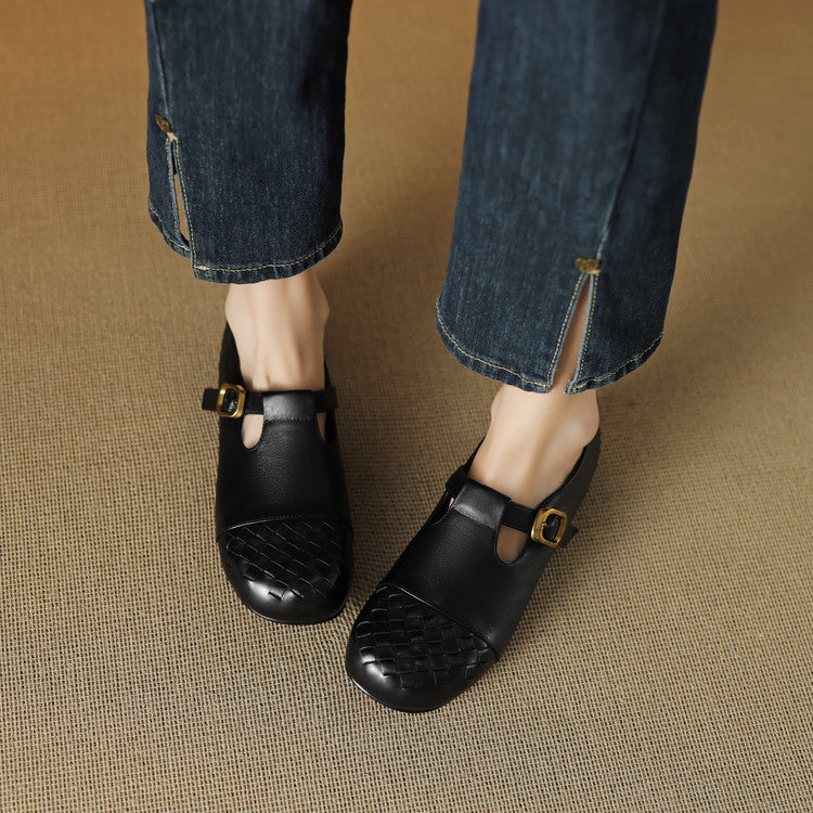 Women's Woven Leather Loafers