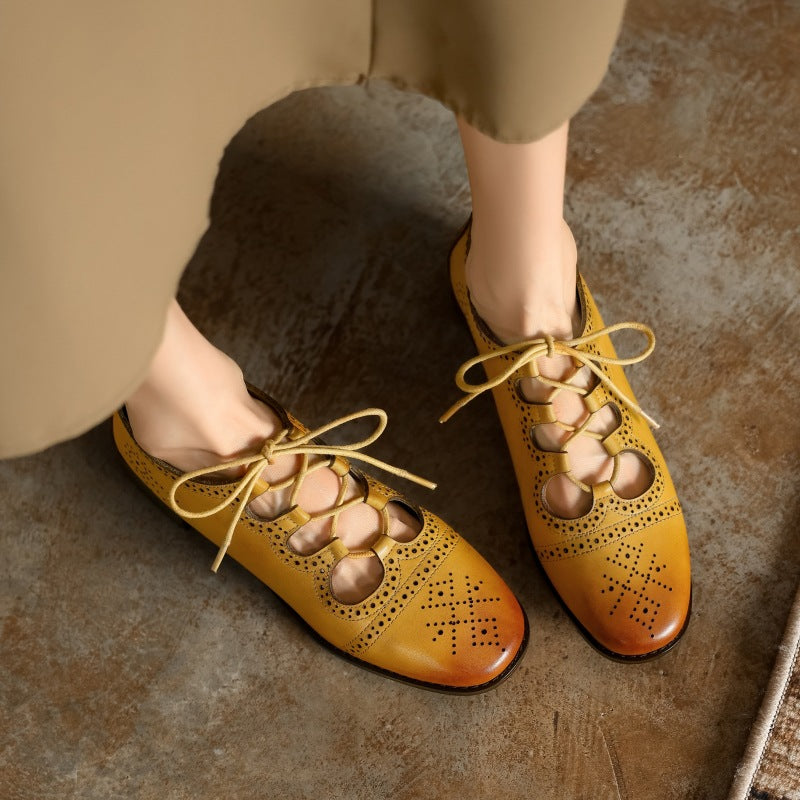 Women's Brogue Leather Oxfords