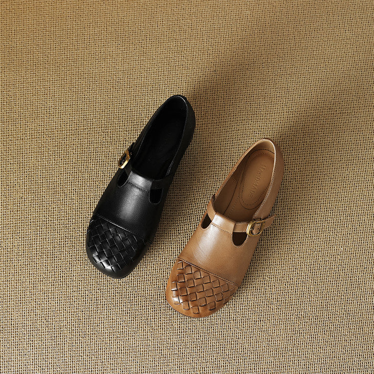 Women's Woven Leather Loafers
