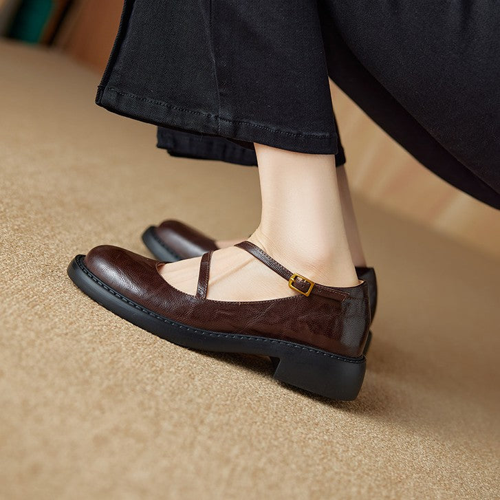 Women's Leather Mary Janes