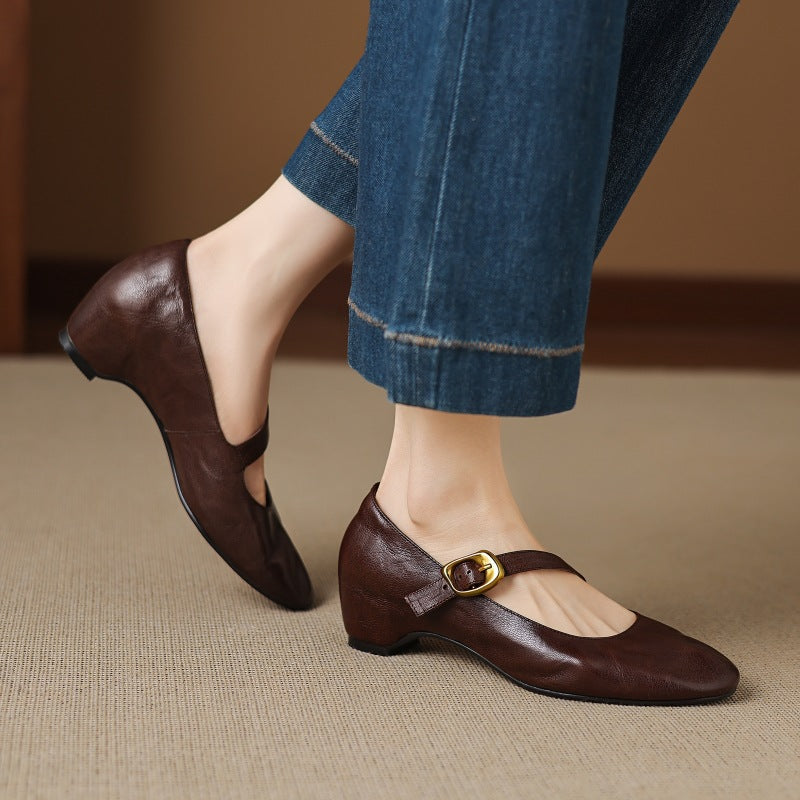 Glenara™ | Round-Toe Mary Jane Flat