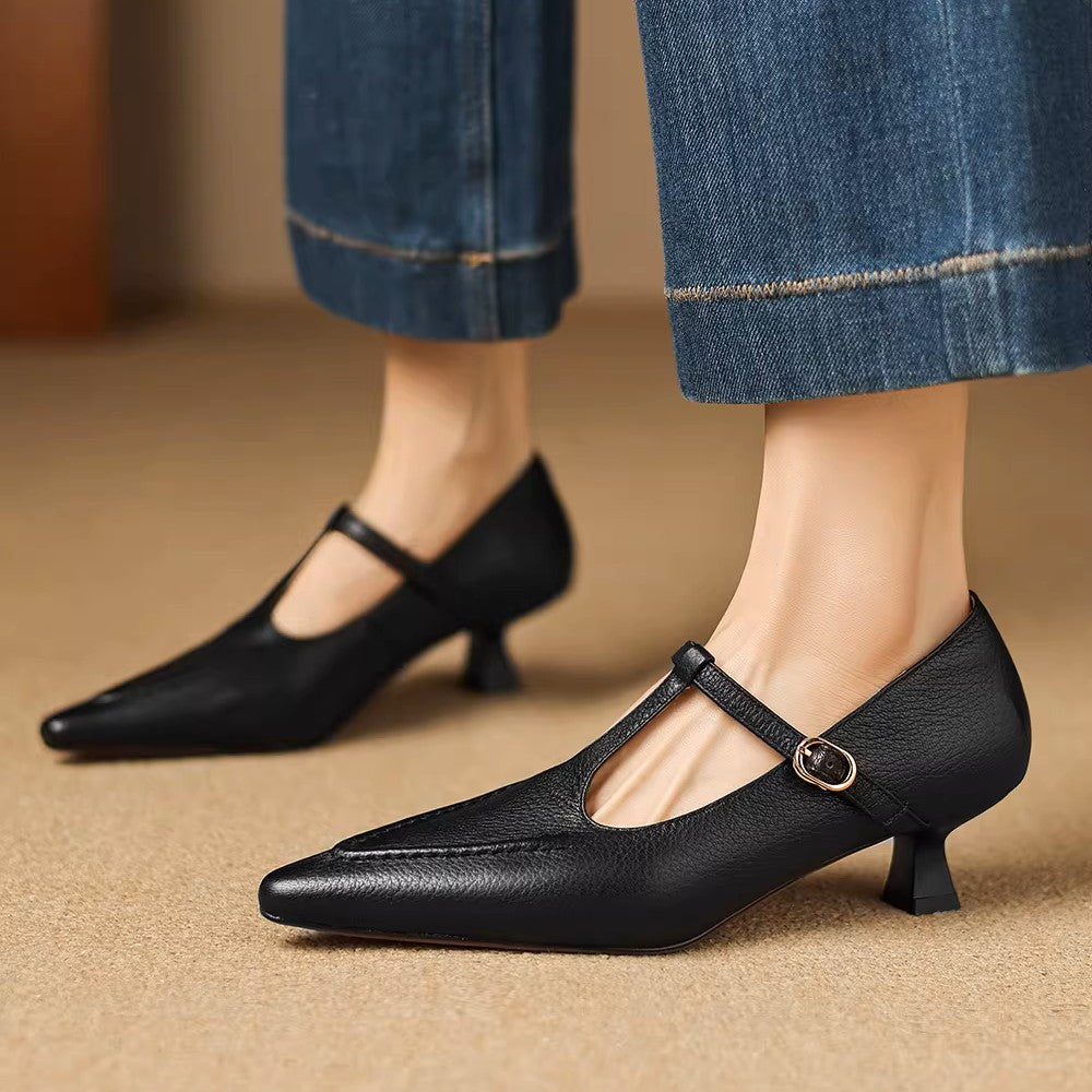 Fiorella™ | T-Strap Kitten Heel Pumps