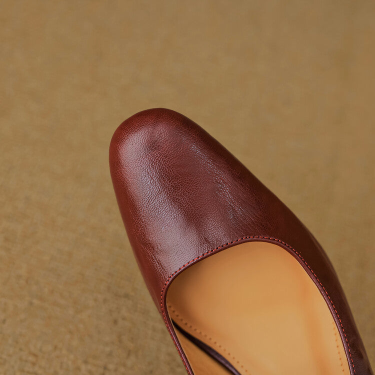 Women's Strap Leather Mules