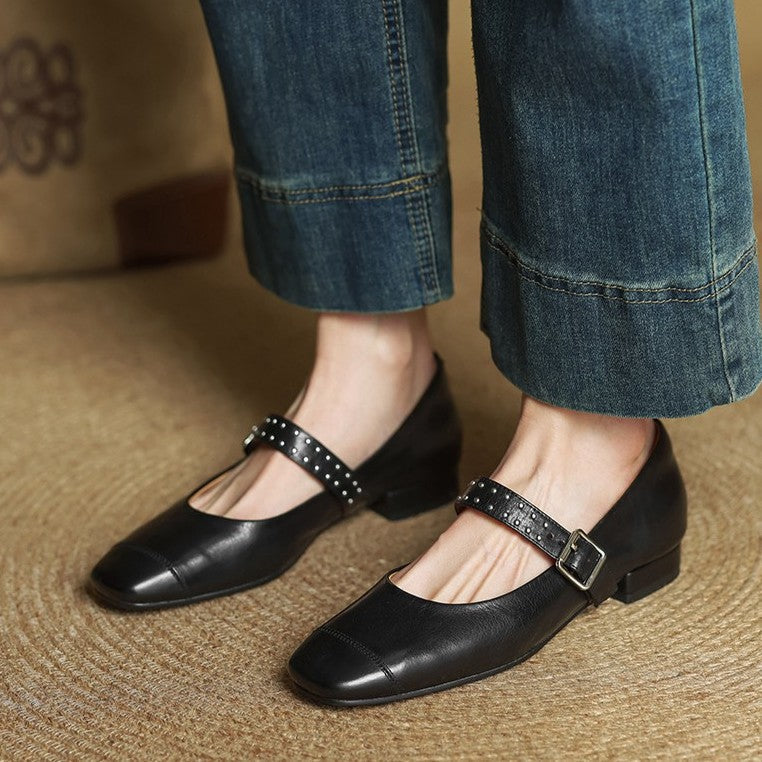 Women's Leather Mary Janes