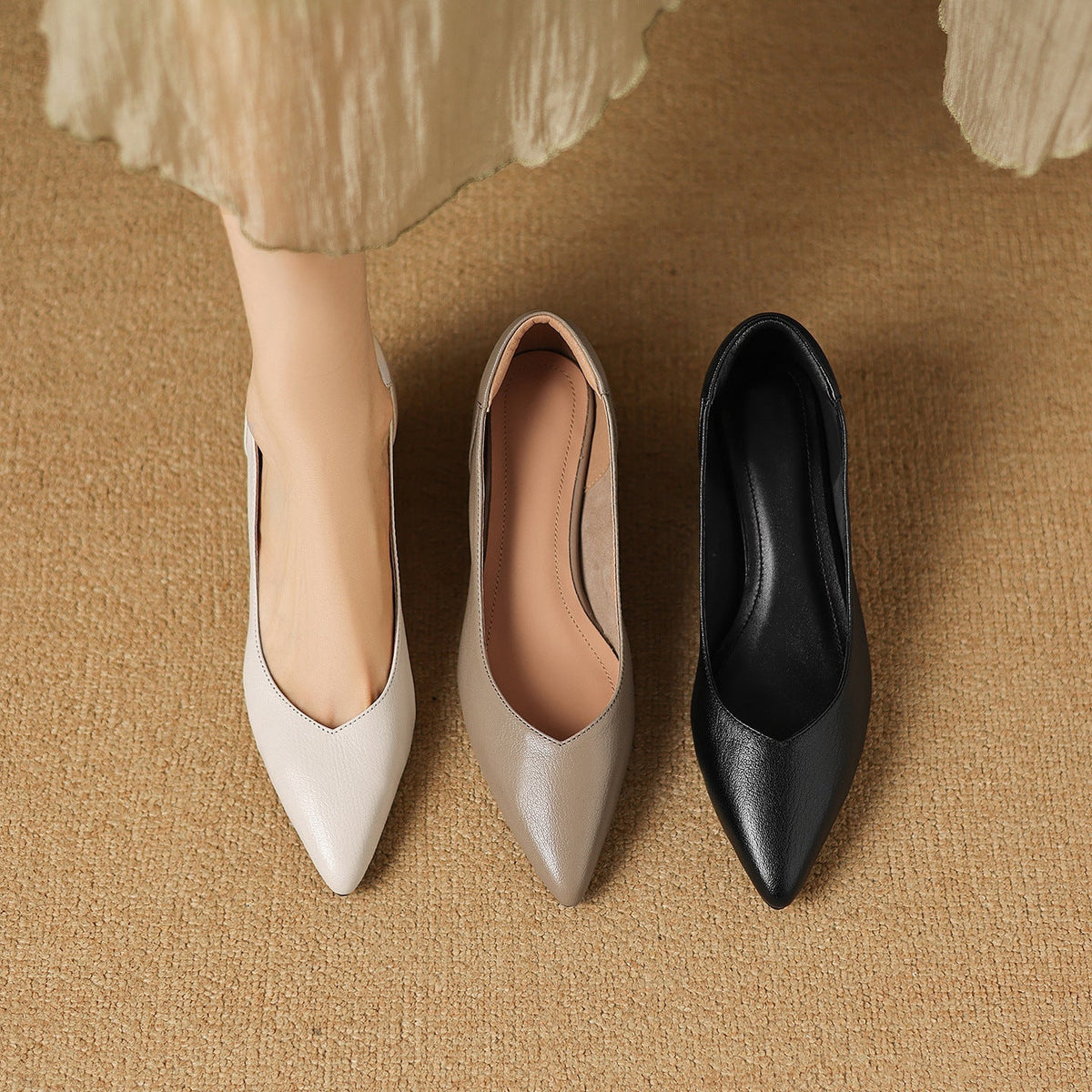 Women's Sculpt Leather Pumps