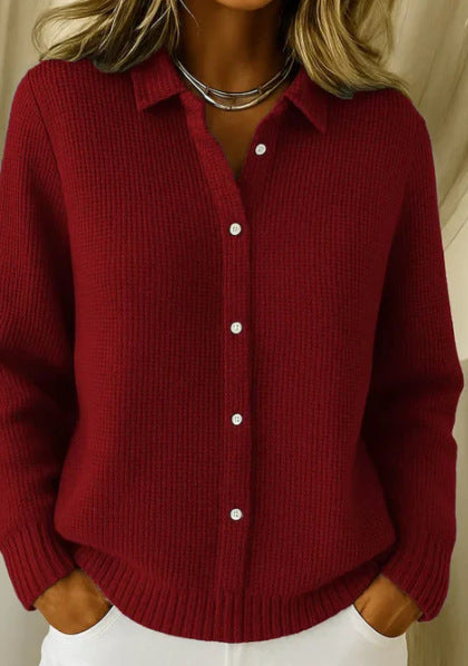 Prudence™ | Classic Button-Front Sweater Shirt