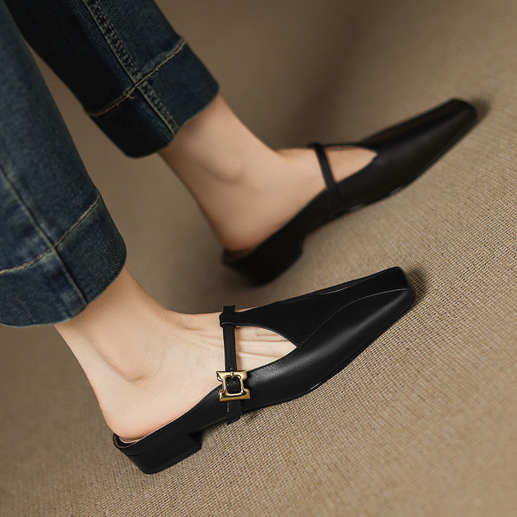 Women's Sculpt Leather Mules