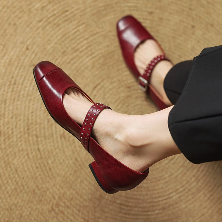 Women's Leather Mary Janes