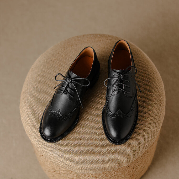 Women's Brogue Leather Oxfords
