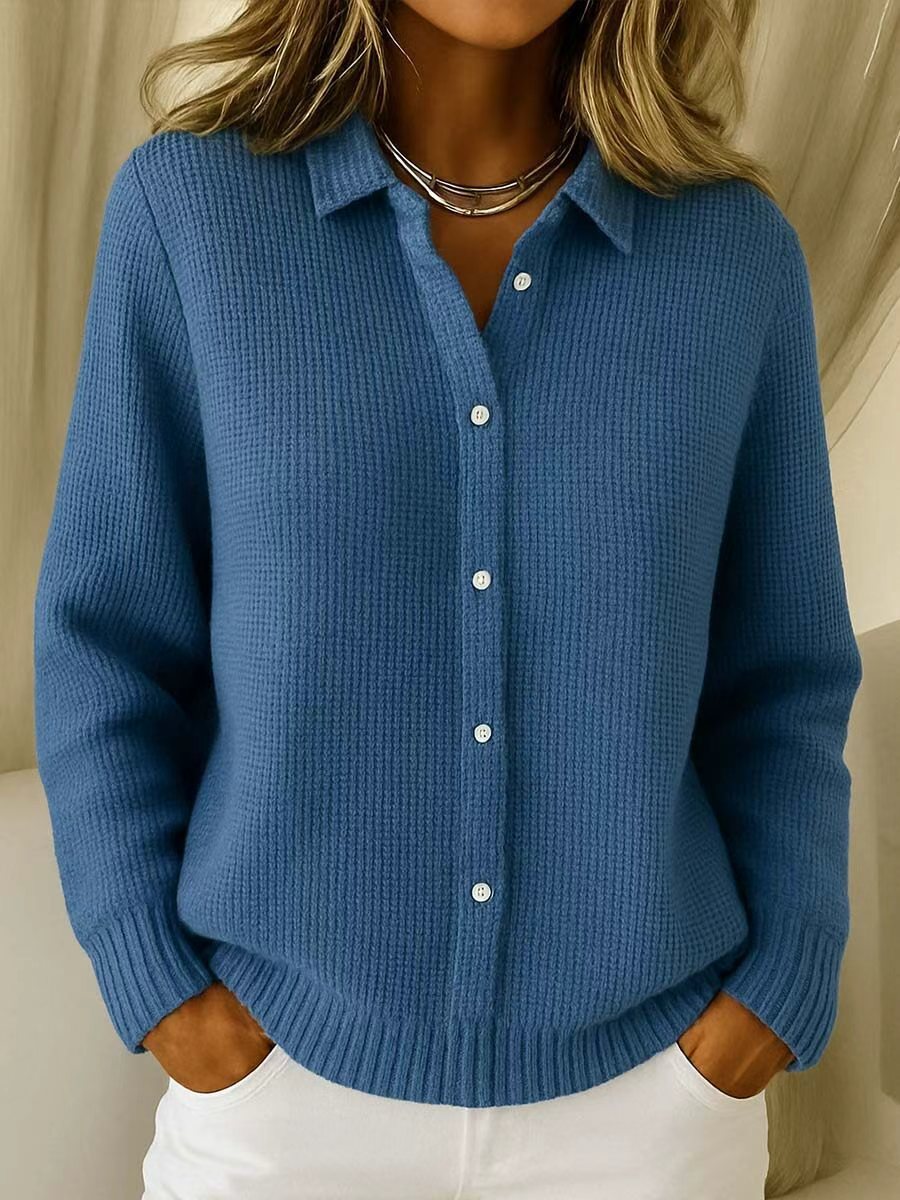 Prudence™ | Classic Button-Front Sweater Shirt
