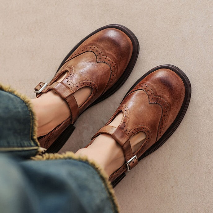Women's Leather Mary Janes