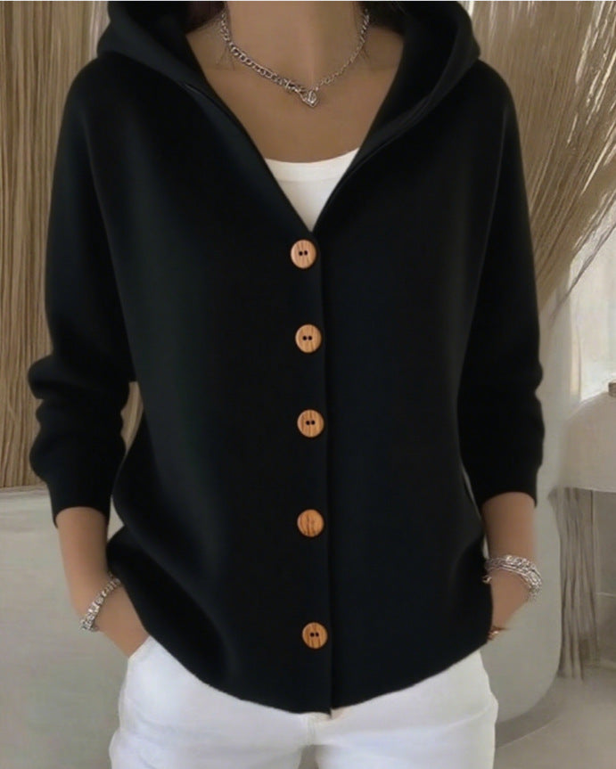 Rivette™ | Hooded Button-Up Cardigan