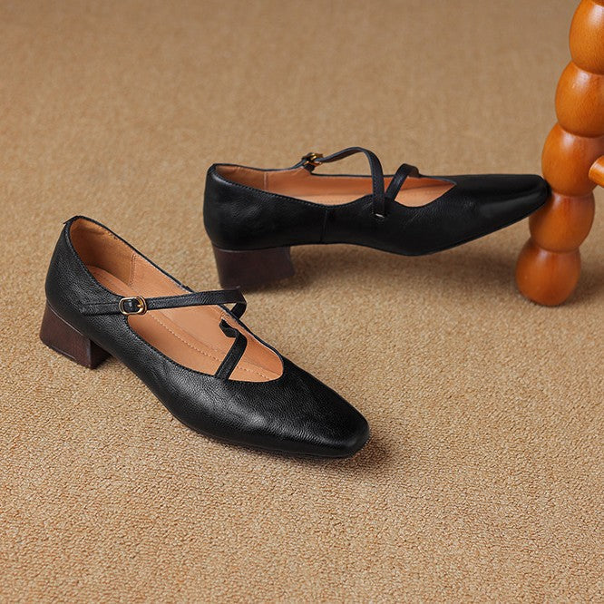 Women's Leather Mary Janes
