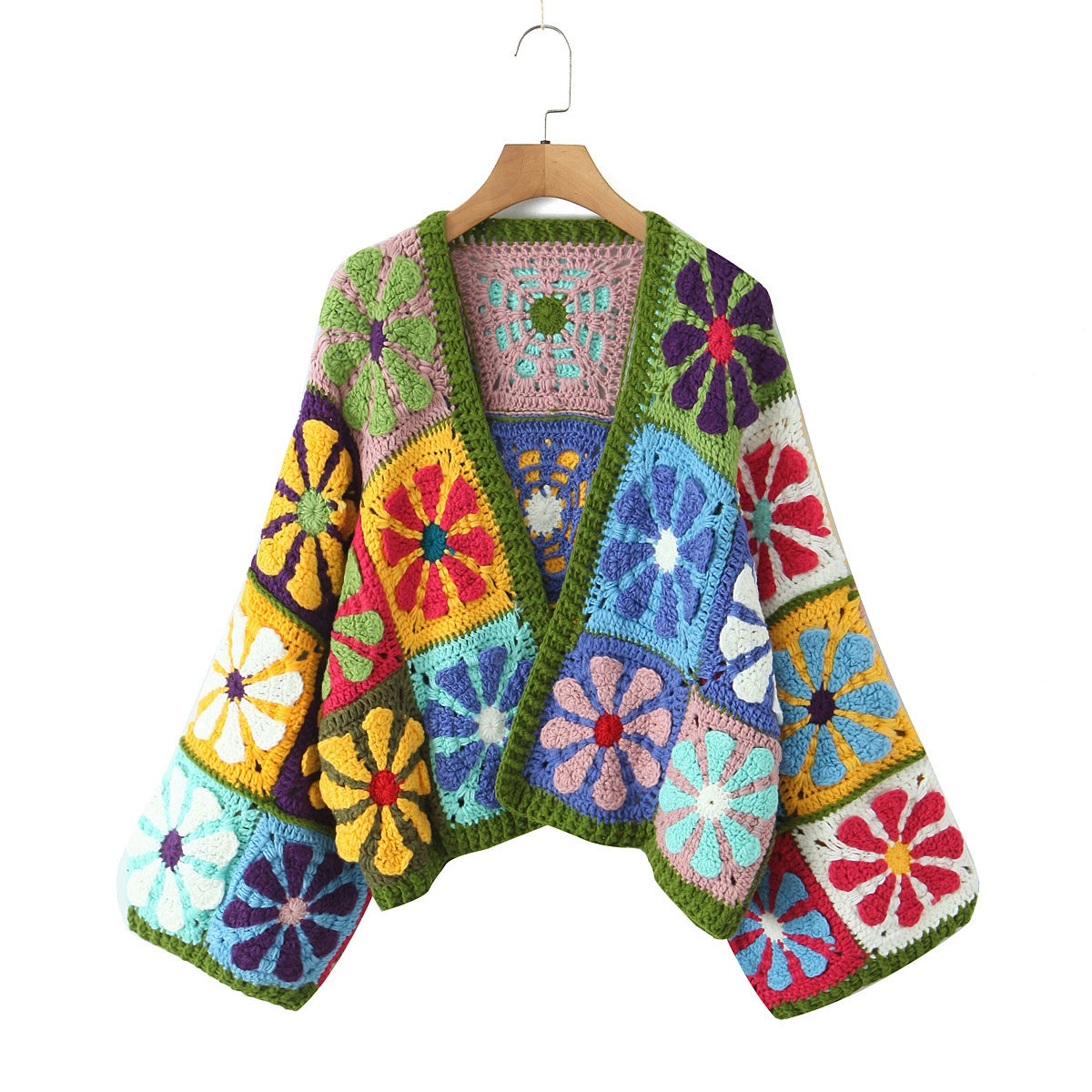 Marisol™ | Bohemian Patchwork Crochet Cardigan