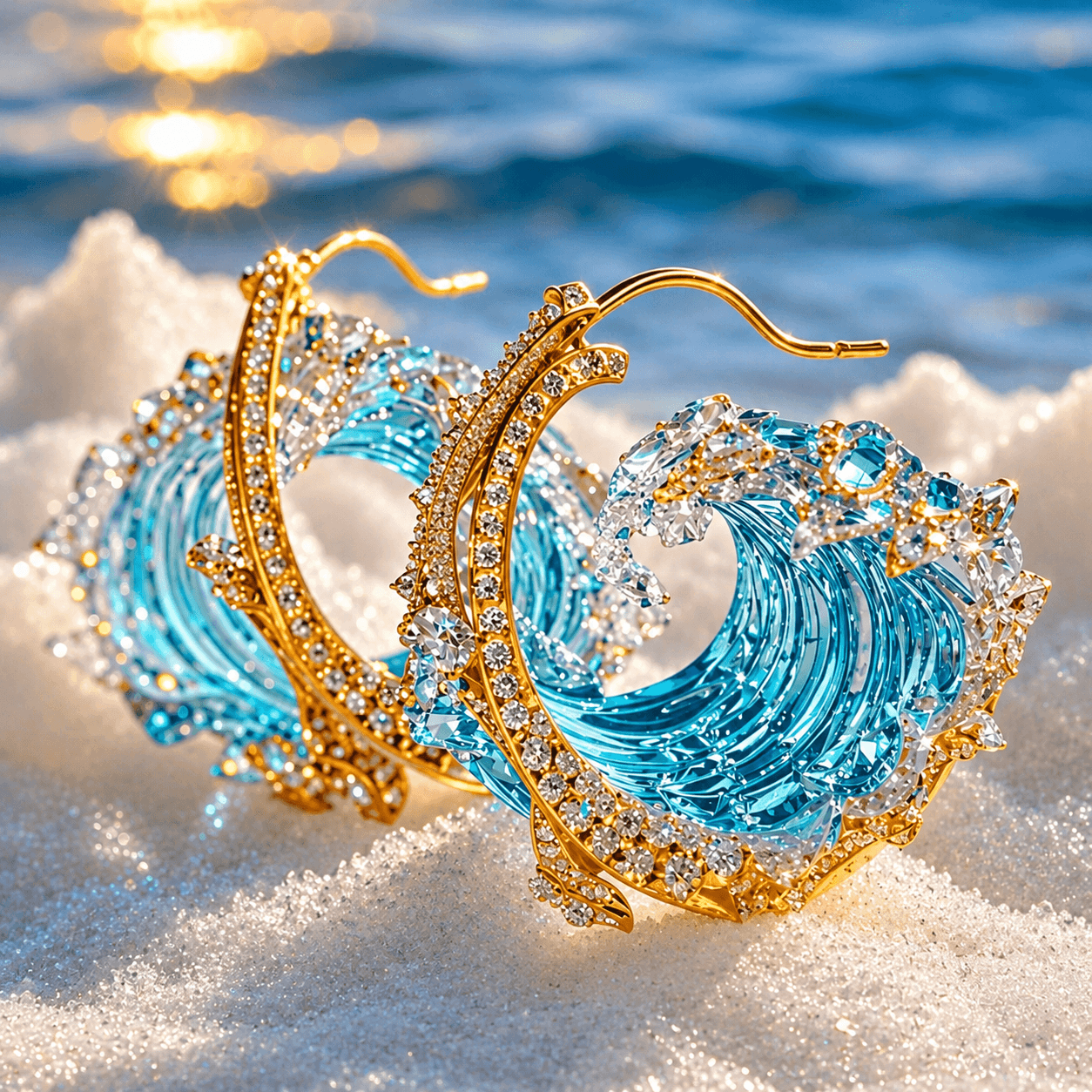 Adrielle™ | Ocean Wave Gold Earrings