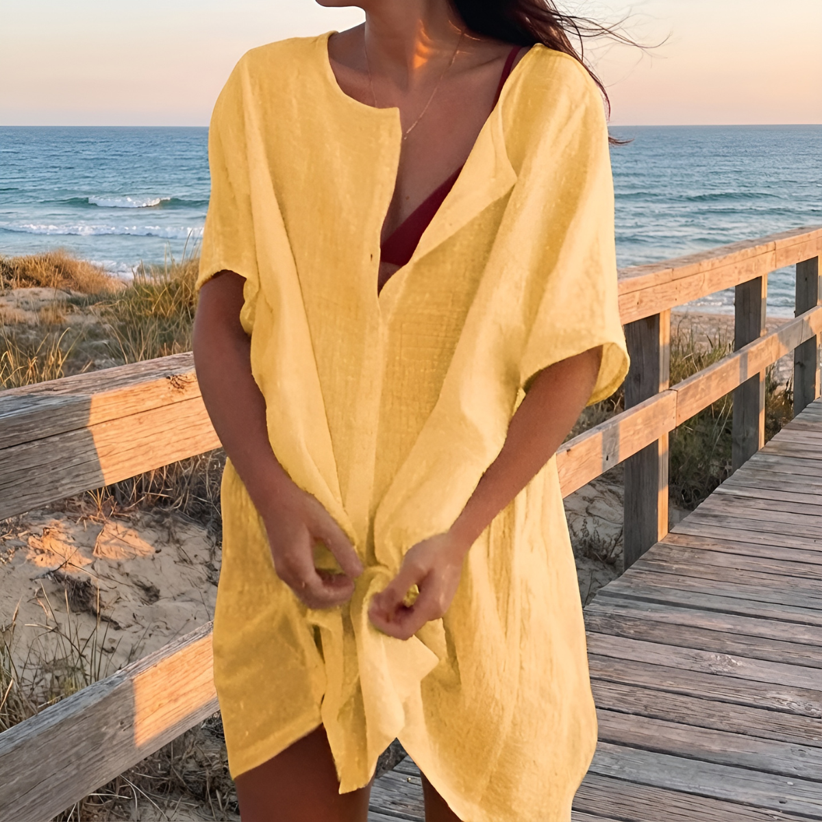 Ivelisse™ | Relaxed Open-Front Beach Cover-Up