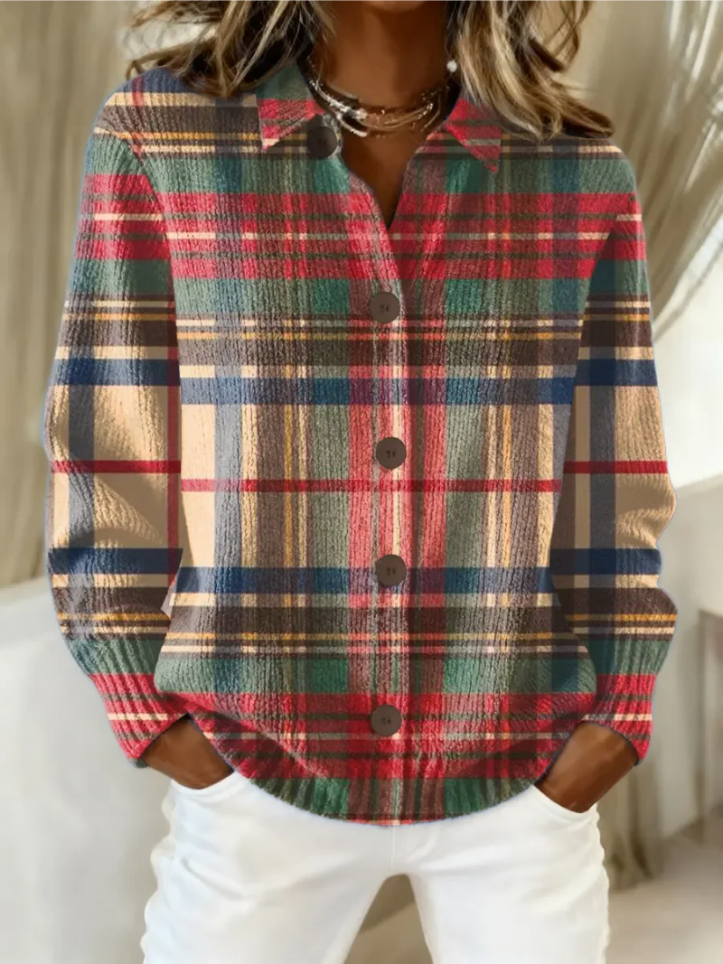 Trelawney™ | Multicolor Plaid Button Cardigan