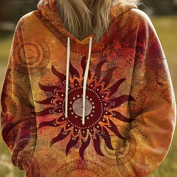 Adriana™ | Bohemian Multicolor Patchwork Hoodie
