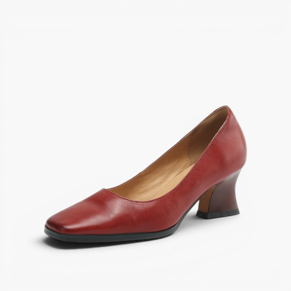 Women's Leather Square Pumps