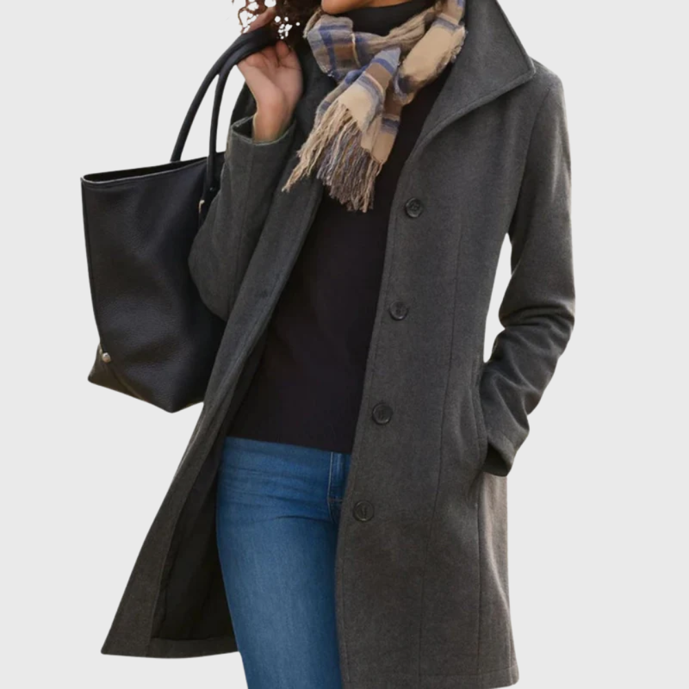 Women's Stylish Longline Coat for a Flattering Fit