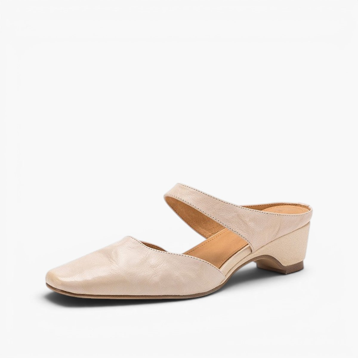 Women's Square-Toe Leather Mules