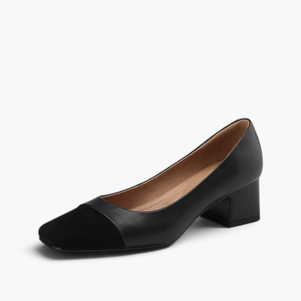 Women's Square-Toe Leather Pumps