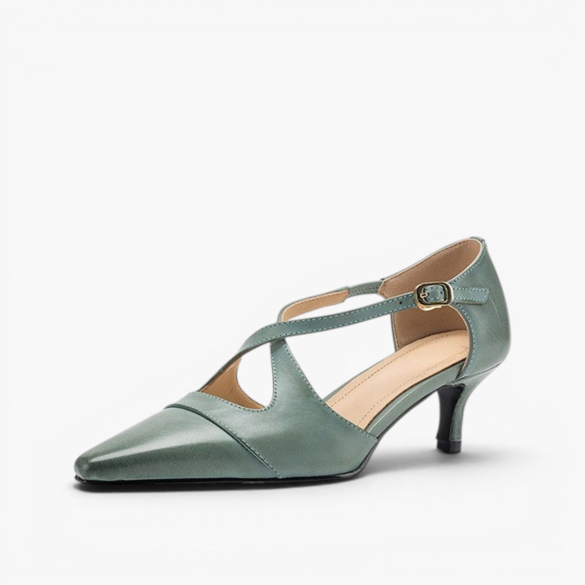 Women's Leather Mary-Jane Heels