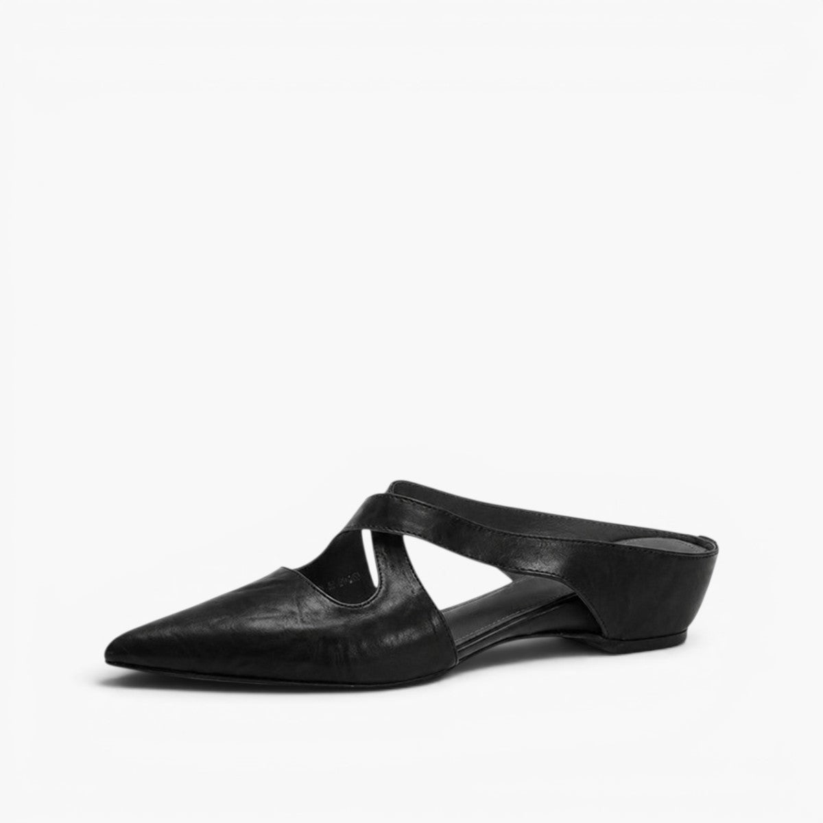 Women's Cross-Strap Leather Mules