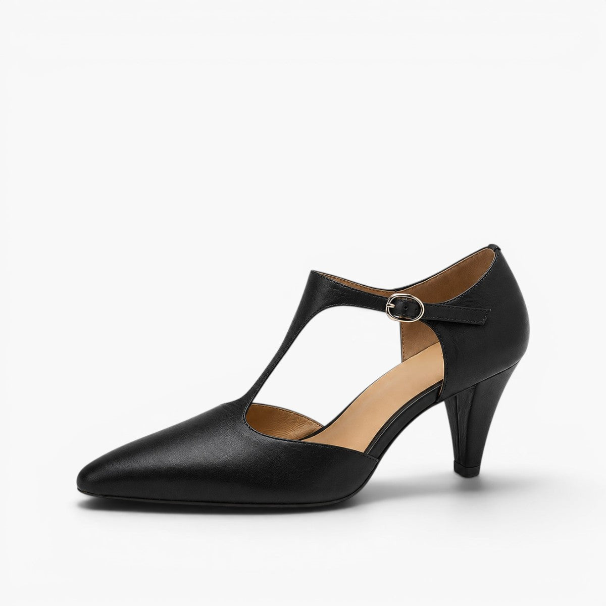 Women's T-Bar Leather Heels