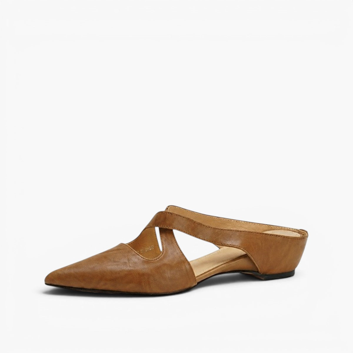 Women's Cross-Strap Leather Mules