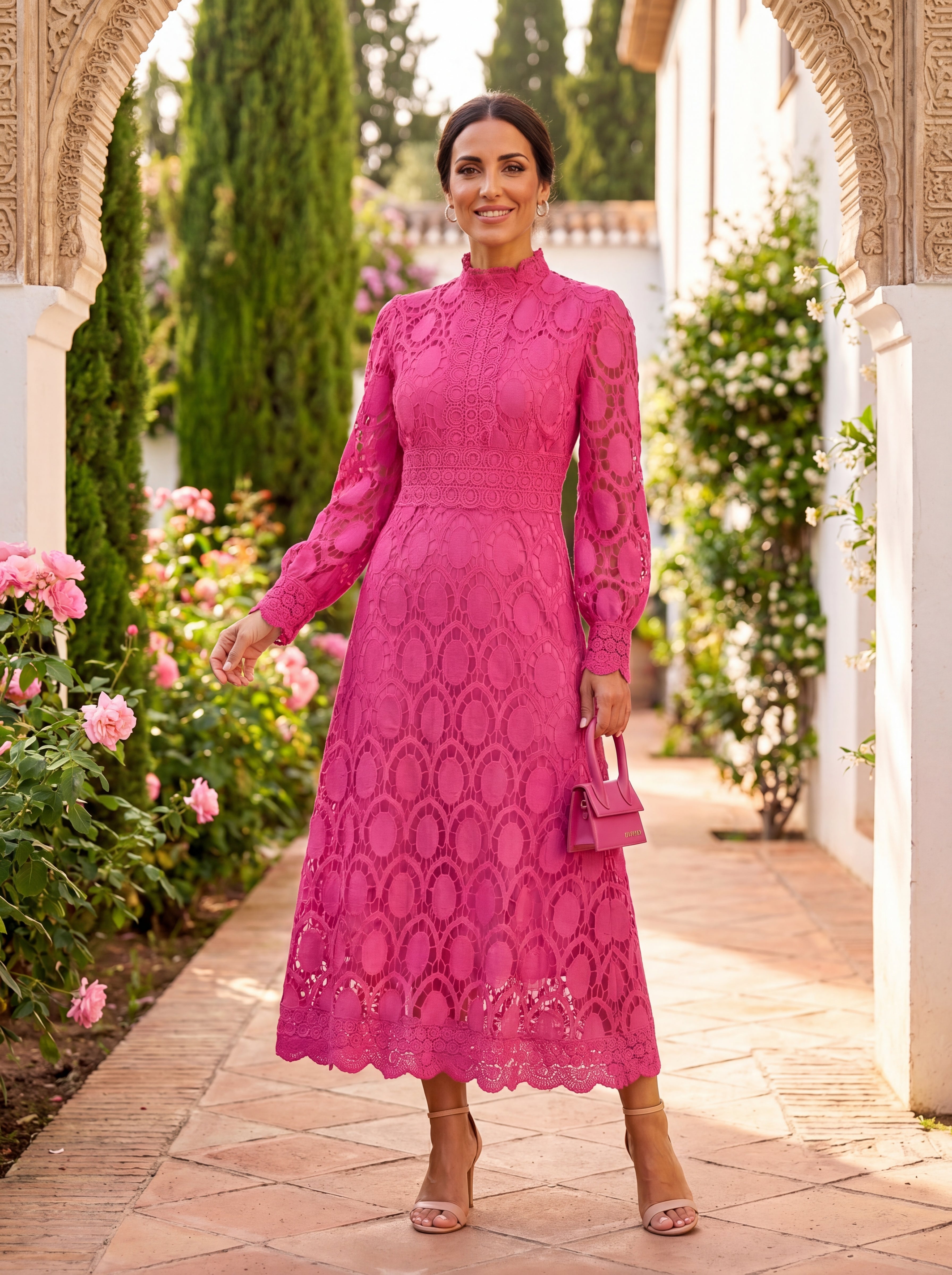 Orvelle™ | Elegant Lace Midi Dress