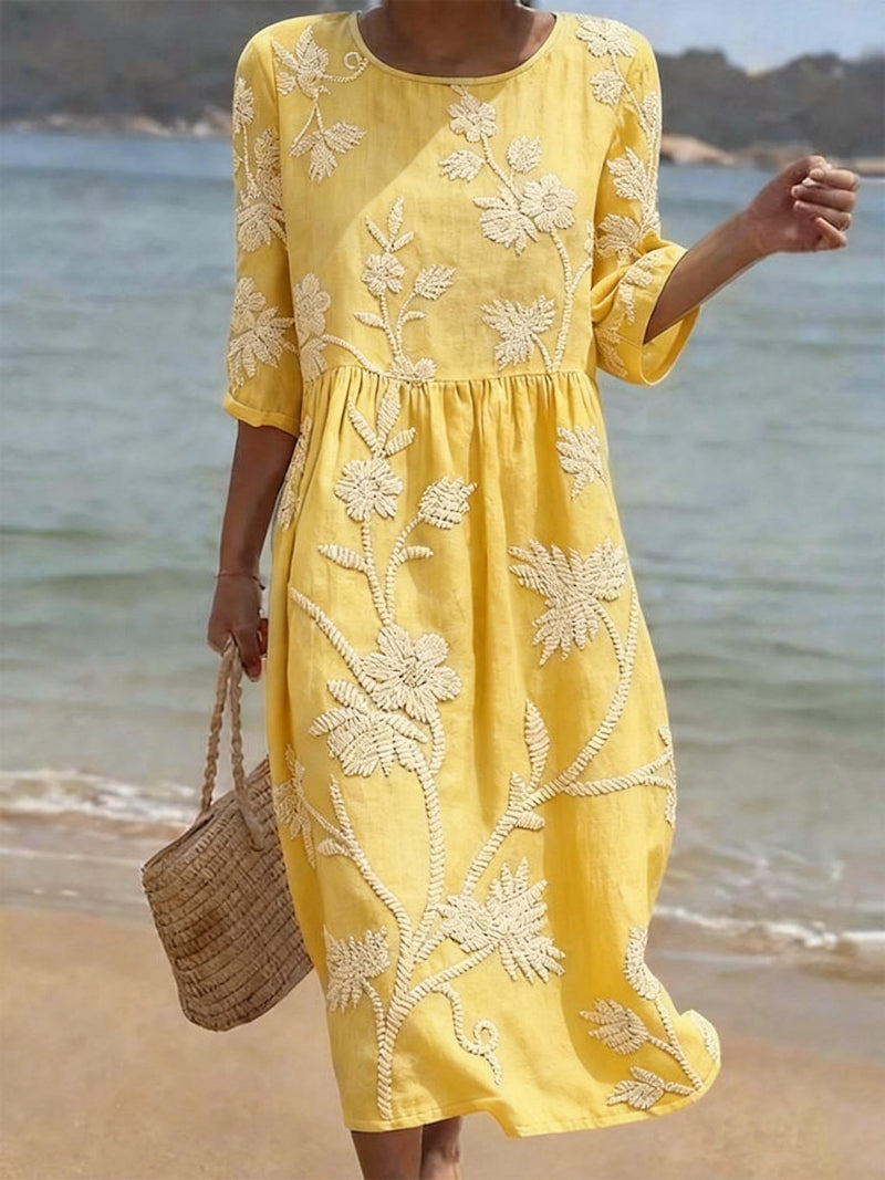 Romilly™ | Casual Women's Dress with Floral Embroidery
